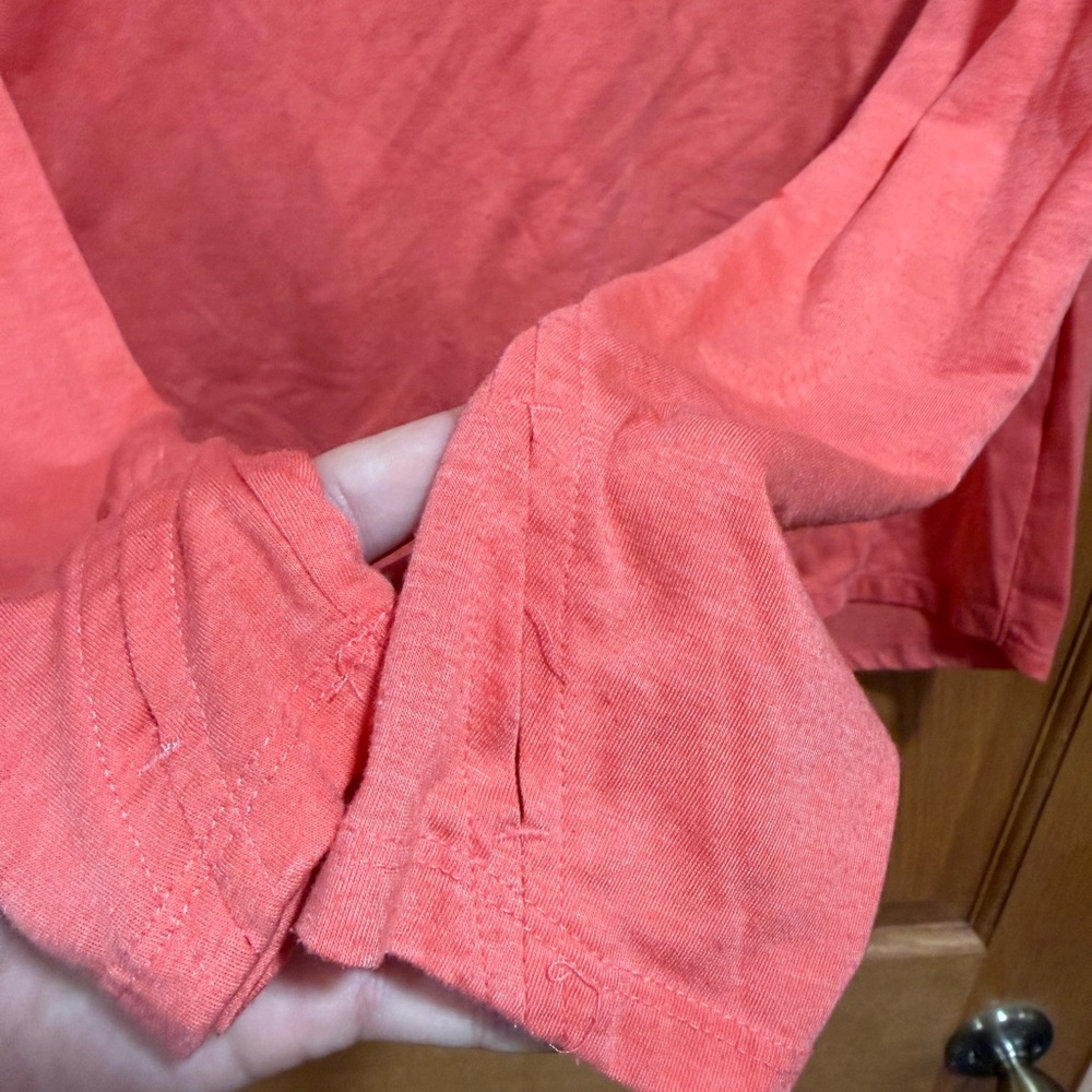 tek gear essential Coral Long Sleeve Crew Top size L - Picture 5 of 6